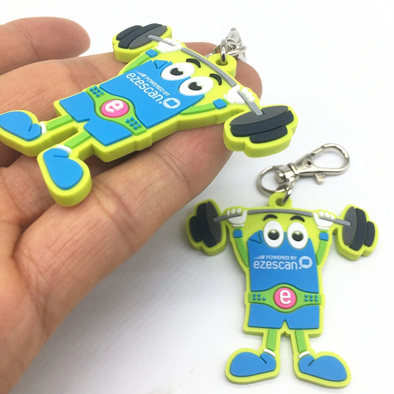 Sample Customization Factory Price Custom Logo Soft Rubber Silicone PVC Keychains for Promotional Gift