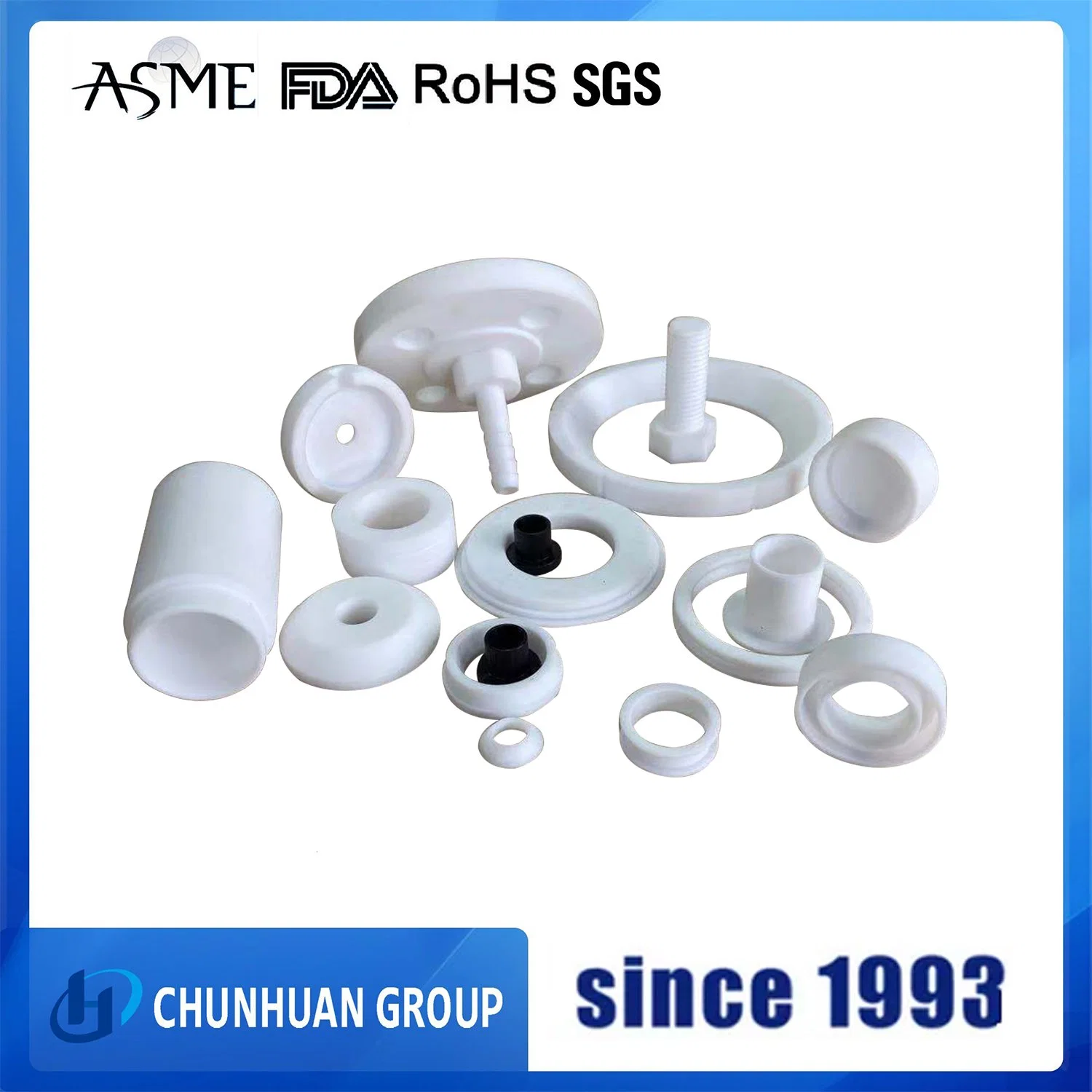 Customized Special Shaped Precision Machined White PTFE Plastic Seal Ring