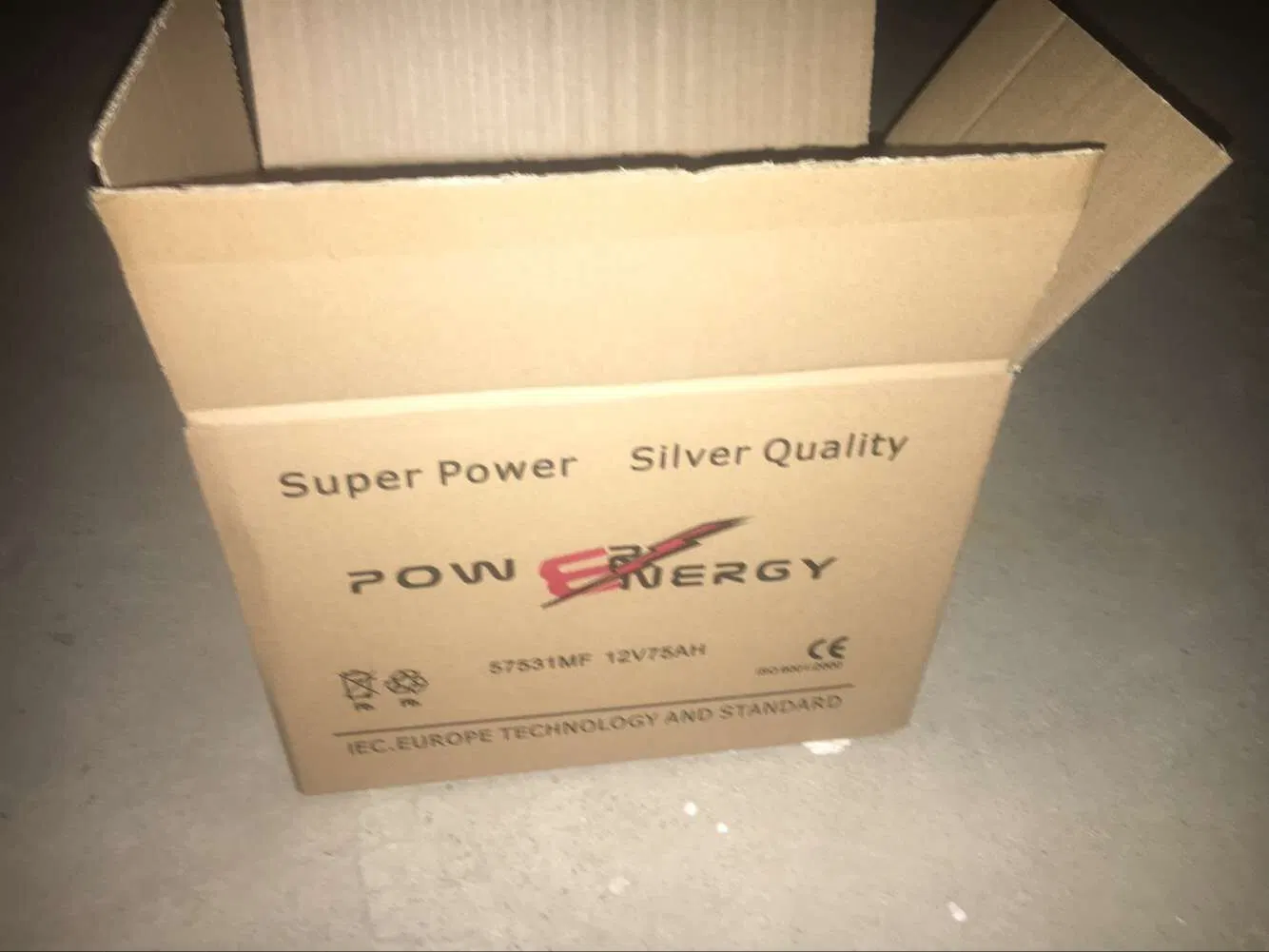 DIN Powerenergy75mf 12V75ah livre de manutenção de chumbo-ácido de bateria automático