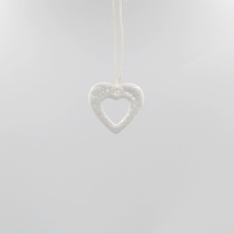 Heart Pendant Heart China-Bone Combinable Porcelain Christmas Hand-Line Statue Gift Hanging Decoration