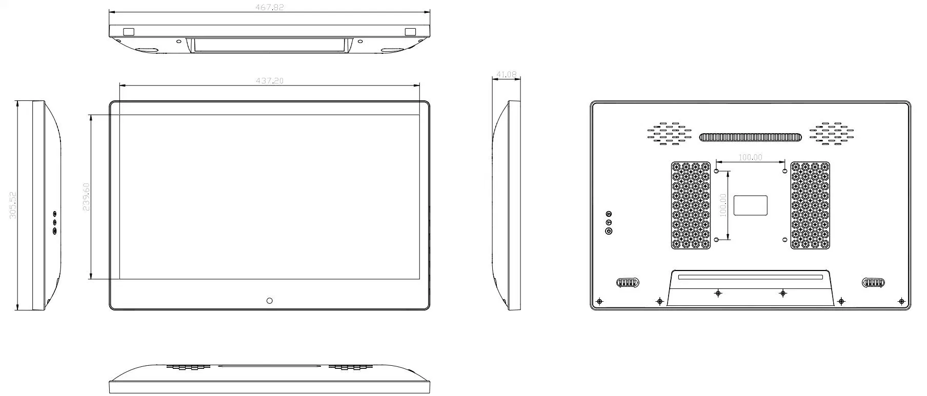 сенсорная панель IPS 18.5" Full HD ЖК-Digital Signage