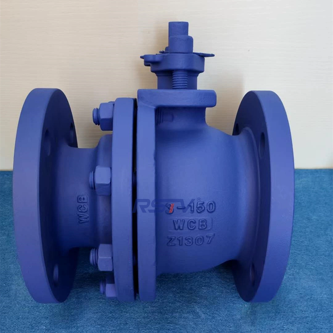 Stainless Steel/Carbon Steel ISO5211 Flange End Handle 150lb/10K/Pn16 Round Type Ball Valve