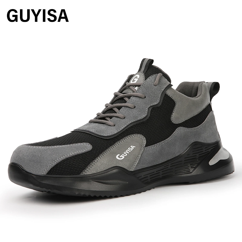 Guyisa Brand Stylish Safety Shoes Casual Outdoor Rubber Bottom Safety Shoes