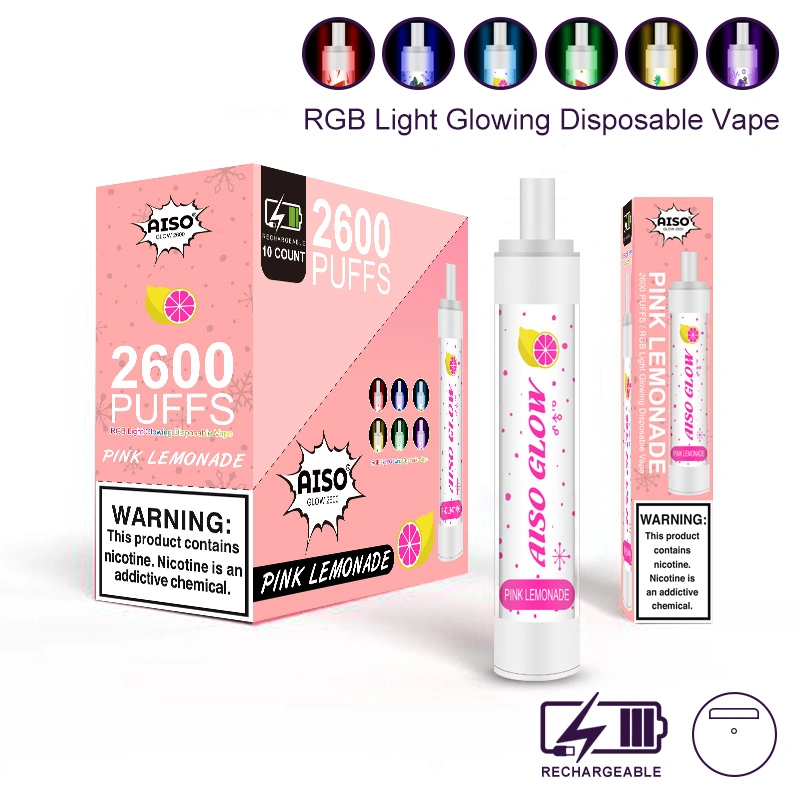 12 sabores 8.5ml E jugo mejor venta de luz LED iluminado desechables Vape Pen