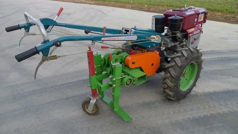 Water-Cooled Diesel Engine Walking Tractor Implements Walking Tractor with Plough
