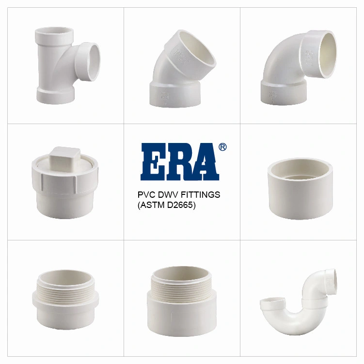 Era PVC Pipe Fitting Plane Cross ASTM D2665 for Drainage