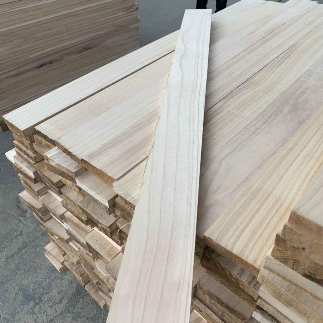 Bleached Wood Panel Paulownia Wood for Asia Furniture Material