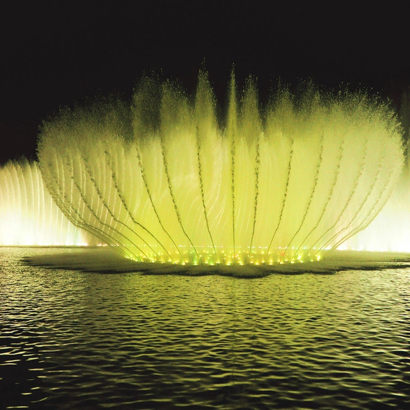 Garden Park Square Fountain Water Bubble LED Light Laser Show Fountain