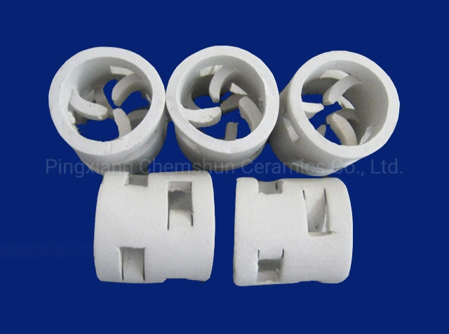 17%~23% Alumina Ceramic Pall Ring as Tower Packing