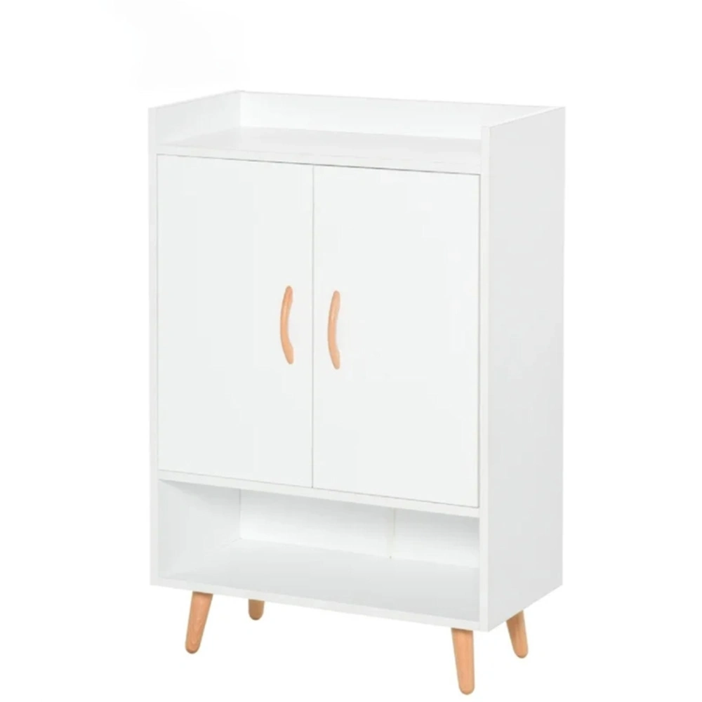 Modern Minimalist White Storage Cabinet Wooden Furniture Shoe Rack Wholesale