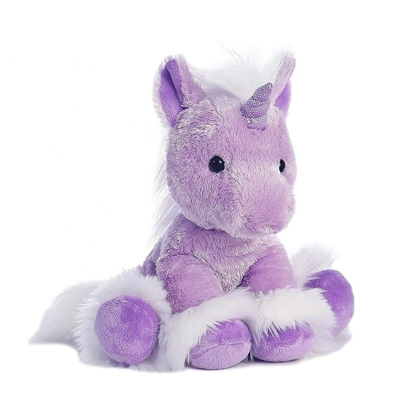 2022 Super douce et personnalisée en usine Sparkle corne Purple Unicorn les animaux en peluche de la Lavande Magic Unicorn un jouet en peluche