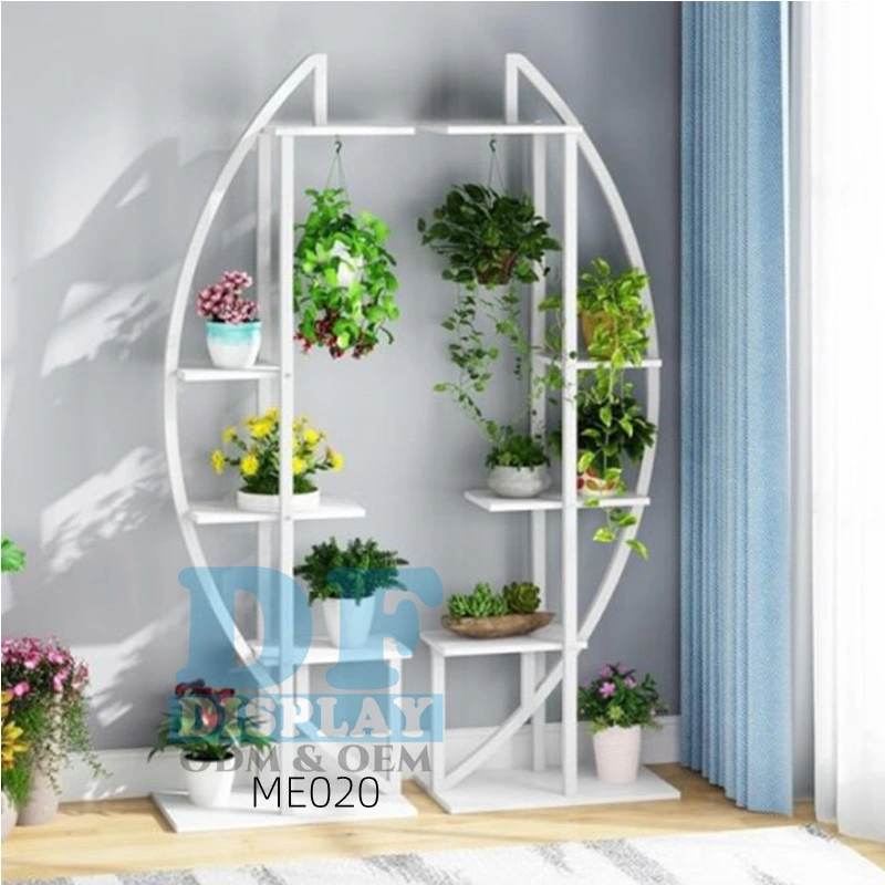 Nueva Popularidad Flower Shop Black Outdoor Plant Rack Metal Flower Soporte de exhibición moderno Flower Stand