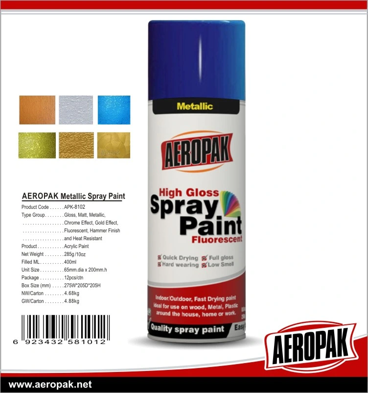 Aeropak Aerosol 400ml Metallic Spray Spaint