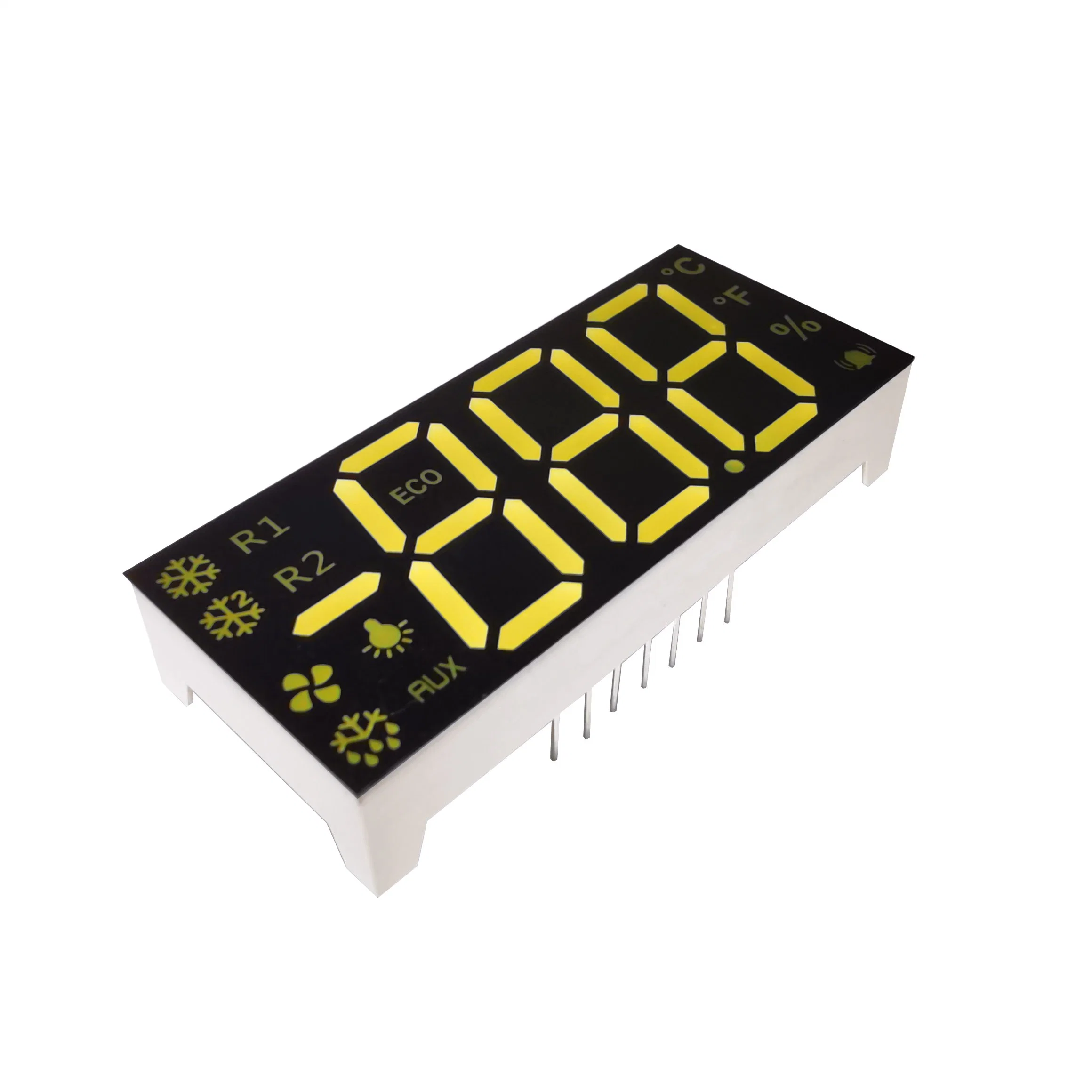 White/Red/Yellow/Green Triple Digit 7-Segment LED Display Common Anode for