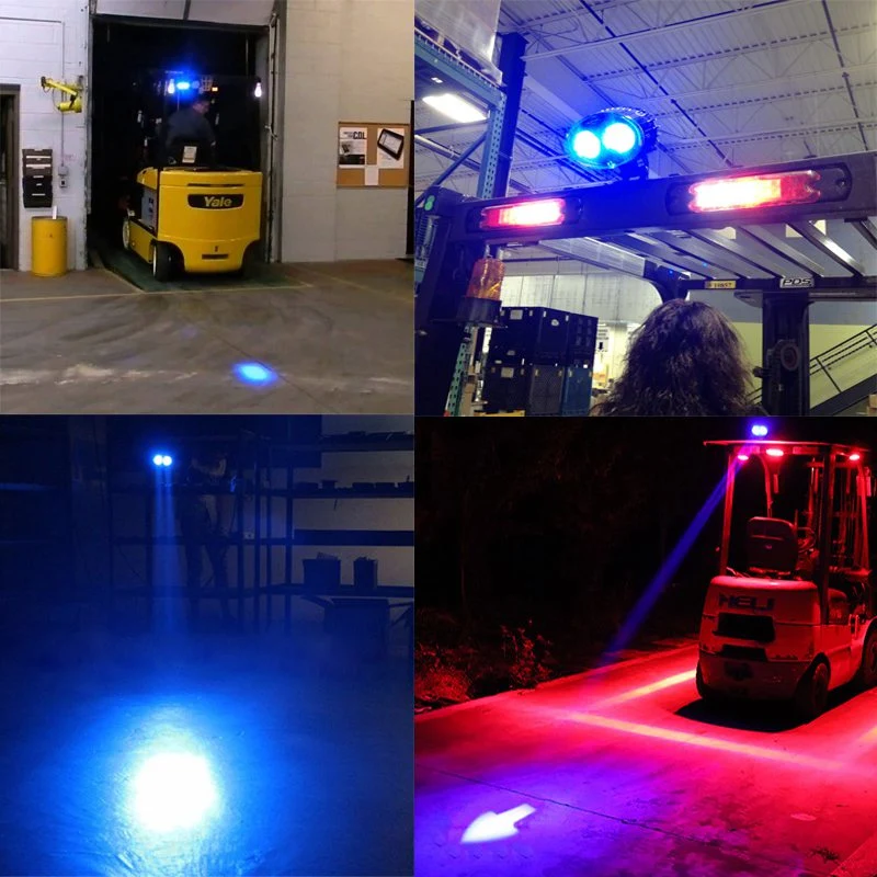 Aviso de peões Armazém Azul Spot Forklift Unloading Inverter sinal de segurança Luz