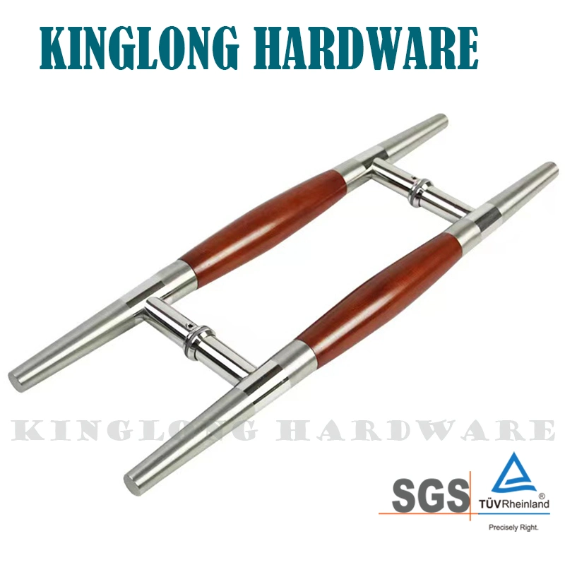 High quality/High cost performance  Stainless Steel Splicing Wooden Gold Glass Door Pull Handles for Hotel