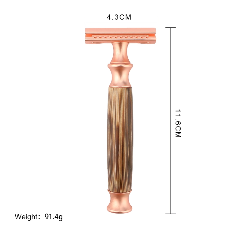 Double Edge Rasierer mit natürlichem Bambusgriff