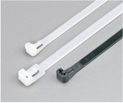 PA 66 Nylon Stainless Steel Plate Lock Tie with 94V-2 in Line/Mountable Head/Ties/ Knot Cable Ties