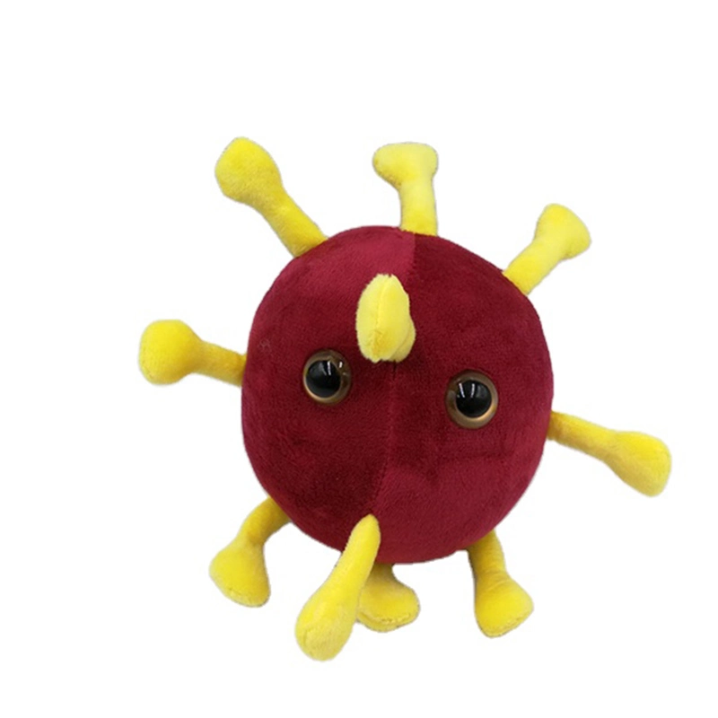 Custom Made 15cm Round Plastic Eyes Lifelike Soft Stuffed Virus Doll Plush Toys Wholesale/Supplier