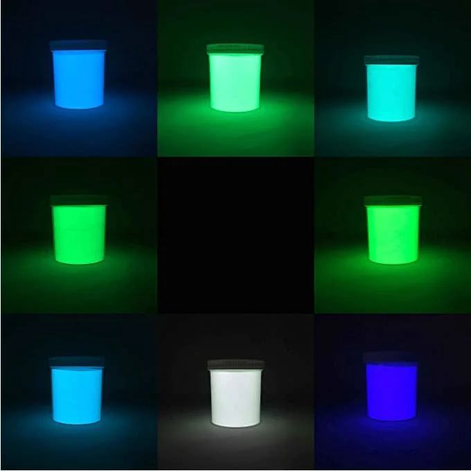 Glow in The Dark Pigment Powder Luminous Pigment Fluorescent Photoluminous Effect Glowing