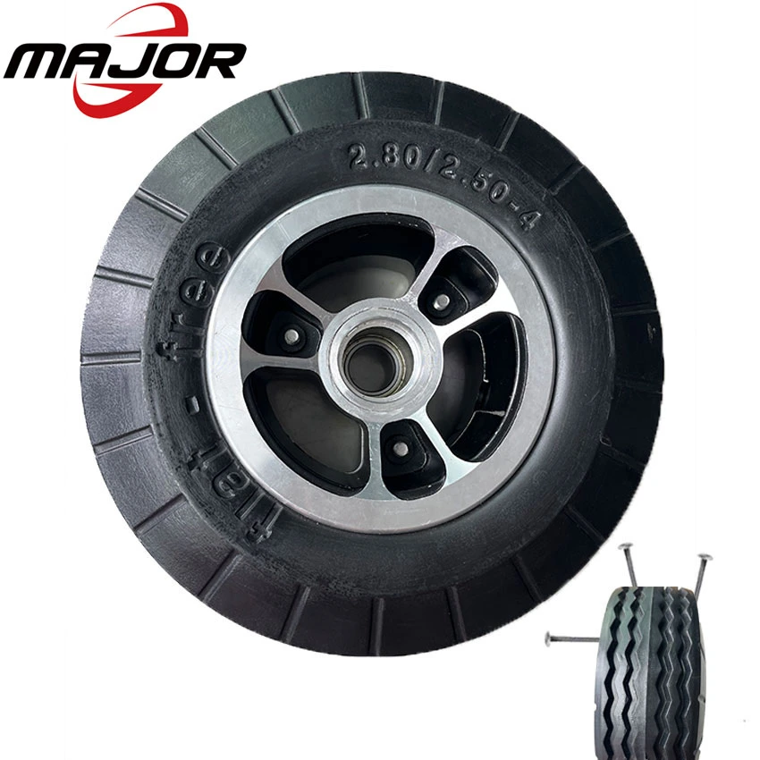 9 Inch PU Foam Wheel with Aluminium Alloy Rim for Heavy Duty Trailer and Tools Cart