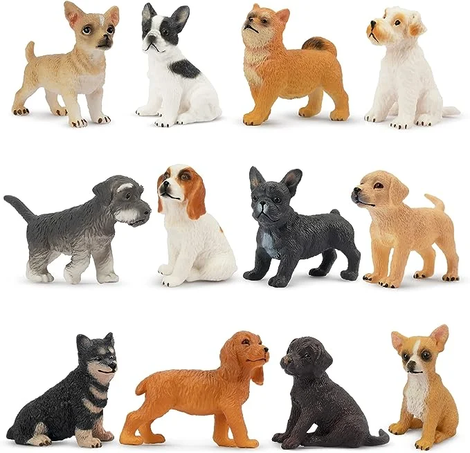 Cute Dog Custom PVC Vinyl Plastic Education Toys for Kids