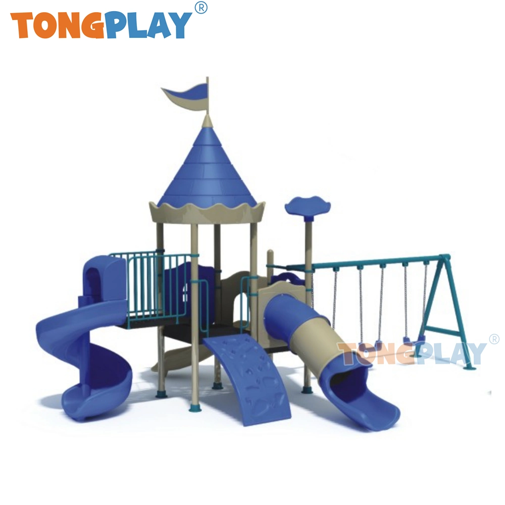 Tongplay Outdoor Playground Kids Slide Plastic Equipment Kindergarten Infrastructure for Little Children