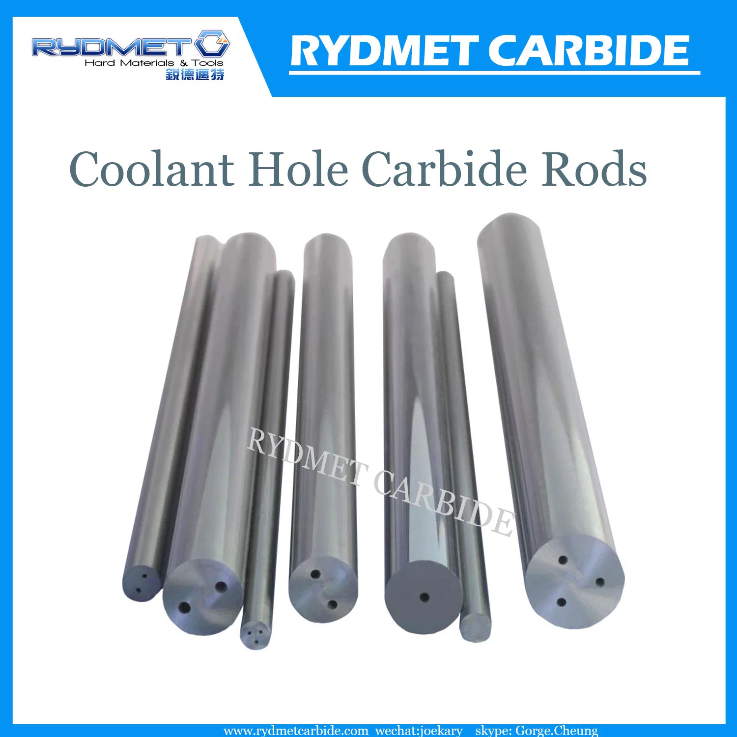 Tungsten Cemented Carbide Rod Blanks with Coolant Duct