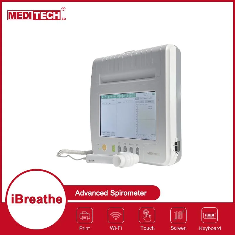 Medical Portable Desktop Spirometer 10 Inch Large Touch Color Screen