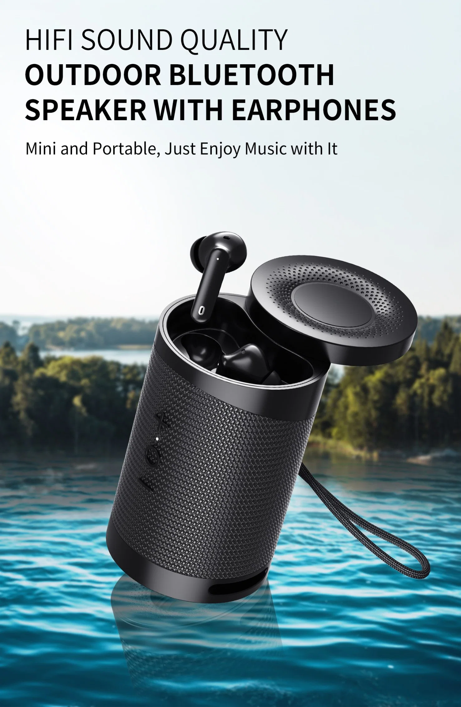 Fashionable Good Quality Bluetooth Speaker with Wireless Earphone Mini Portable Tws Earbuds