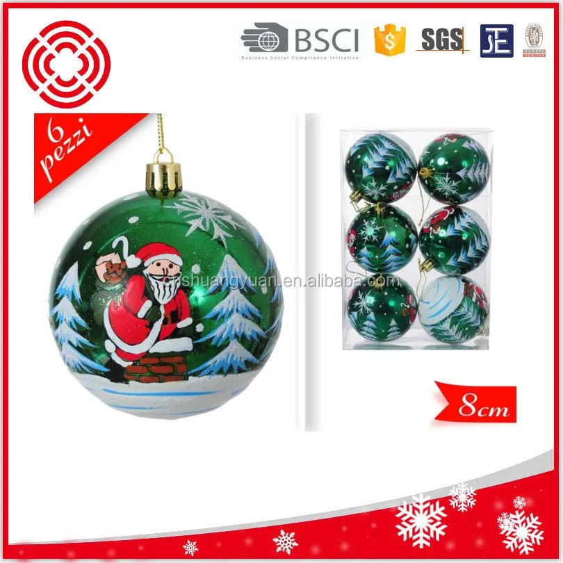Árvore de Natal condecorações travando enfeites bolas de plástico
