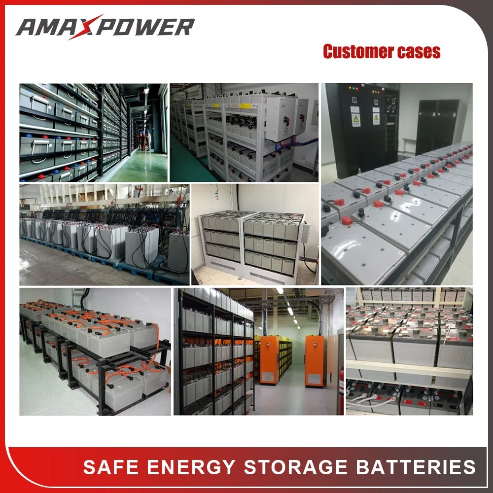 Amaxpower VRLA AGM Battery Solar Home System Sealed Lead Acid 12V45ah Low Dischargeable Rate for UPS/Cleaning Machine