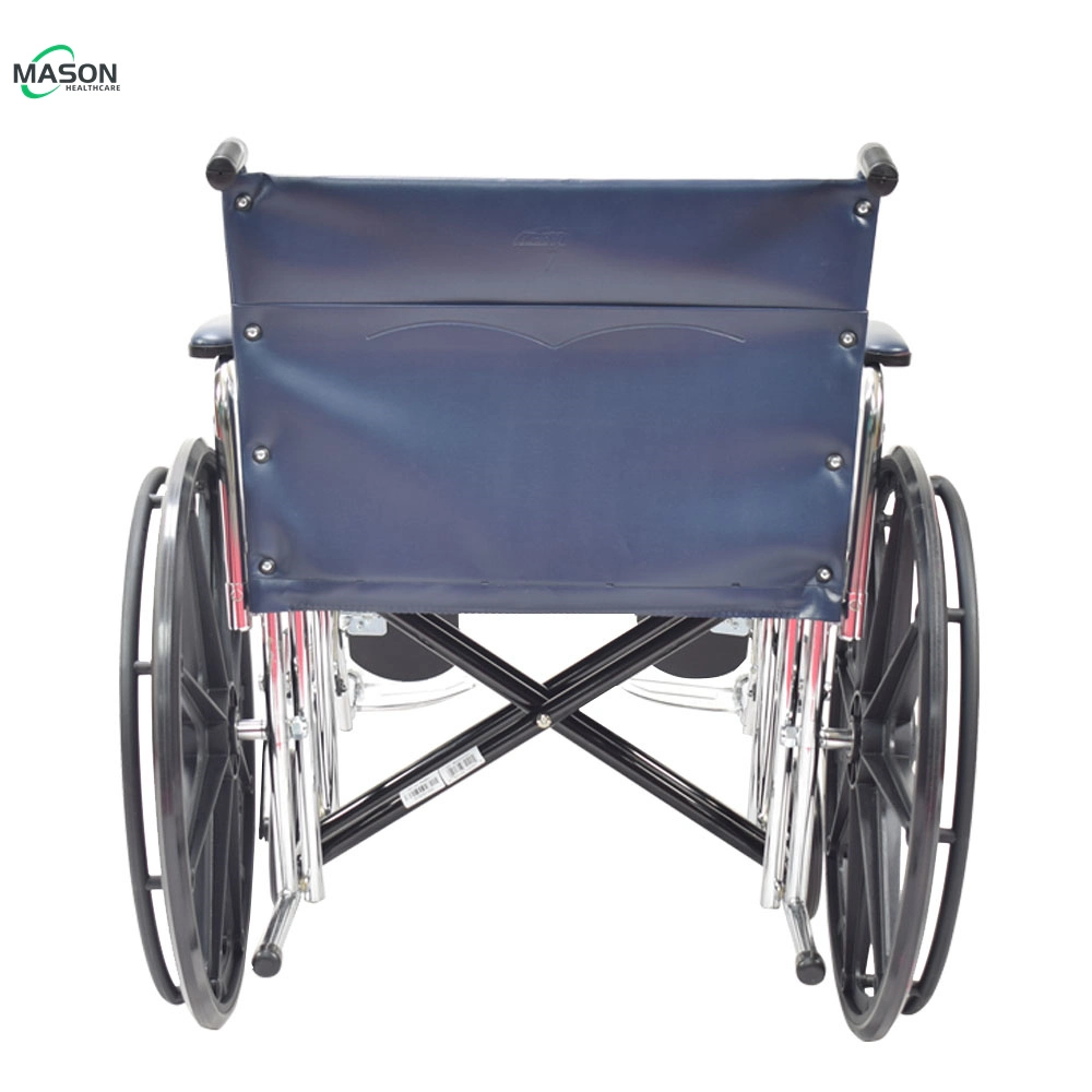 Manual Chrome Plated Foldable Wheelchair for Elderly People Economic Cheapest Wheelchair