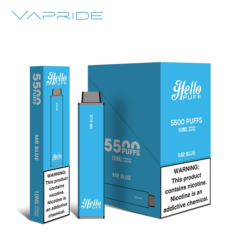 5000 نفخة مسبقاً 6000 قضبان نفخة النمط قلم Vape القابل للاستخدام مرة واحدة 5% E عصير