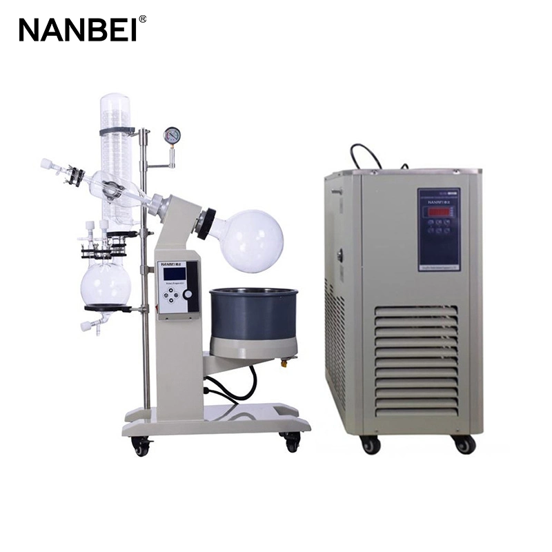 Laboratory Chemical Automatic Lifting Rotary Evaporator with Vacuum Pump Chiller