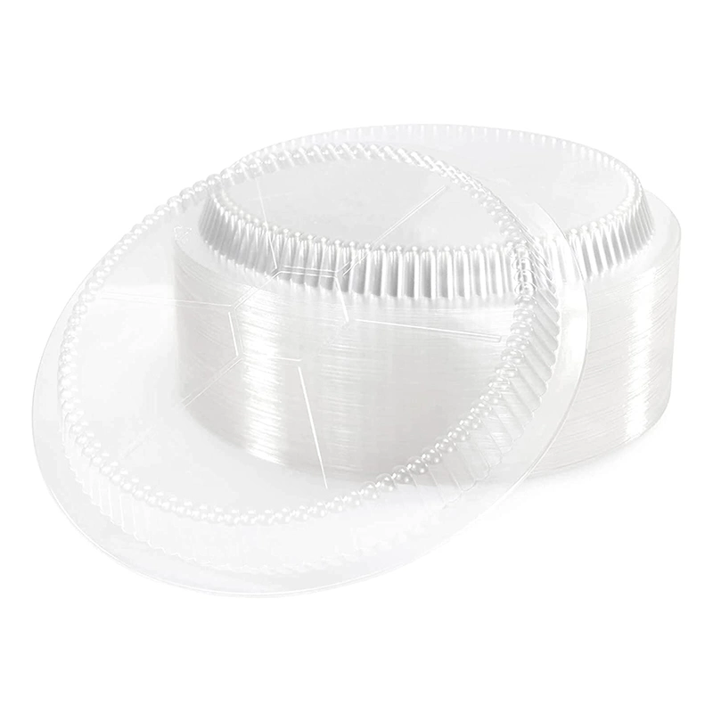 9" Round Plastic Dome Lid for Aluminum Foil Pan Tray &ndash; Clear Plastic Lid for 9" Aluminum Container