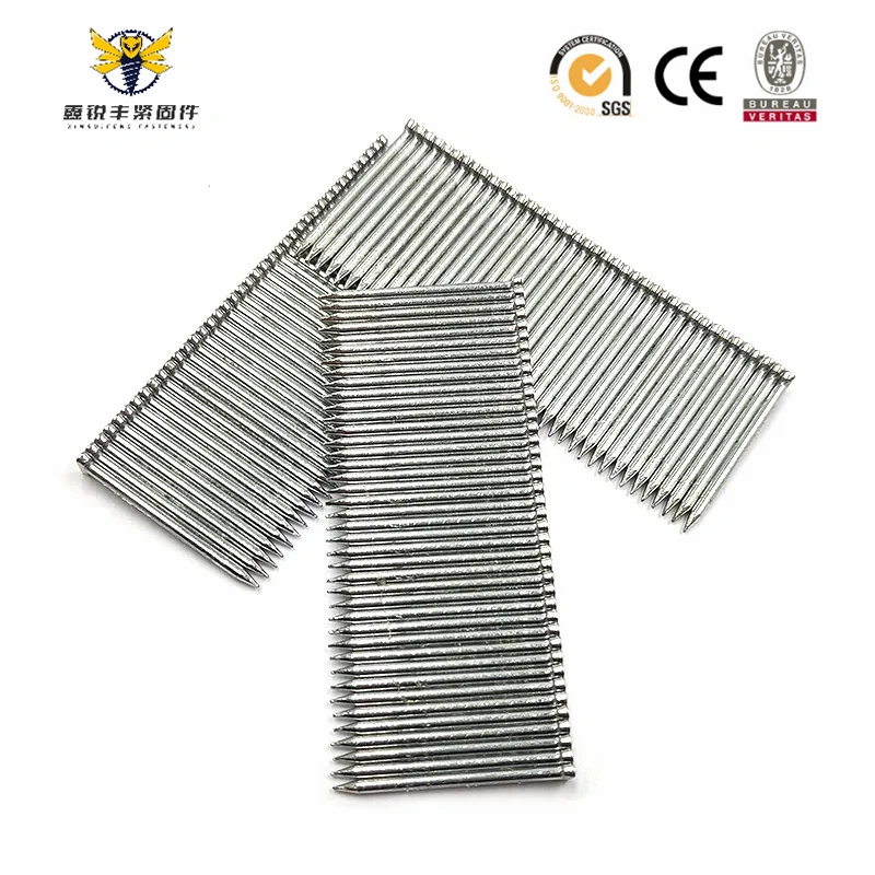 Concrete Nail Pin St Series 14 Ga Galvanized Brad Nails, Heavy Duty Narrow Crown Staples for Nail Gun