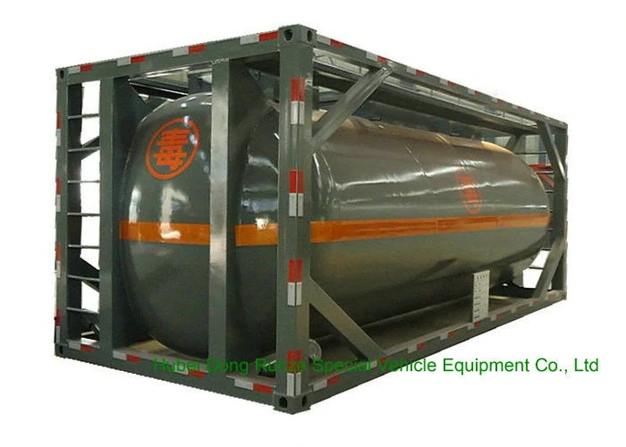 316 Stainless Steel ISO Tank Container 20 FT for Hazardous Liquids Road Transport