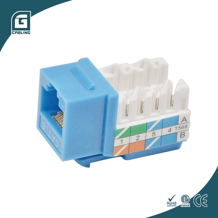 Gcabling RJ45 Cat6um cabo Cat 6 Cat7 C USB Coax Panduit alimentado do Acoplador Cravar Network Jack Keystone