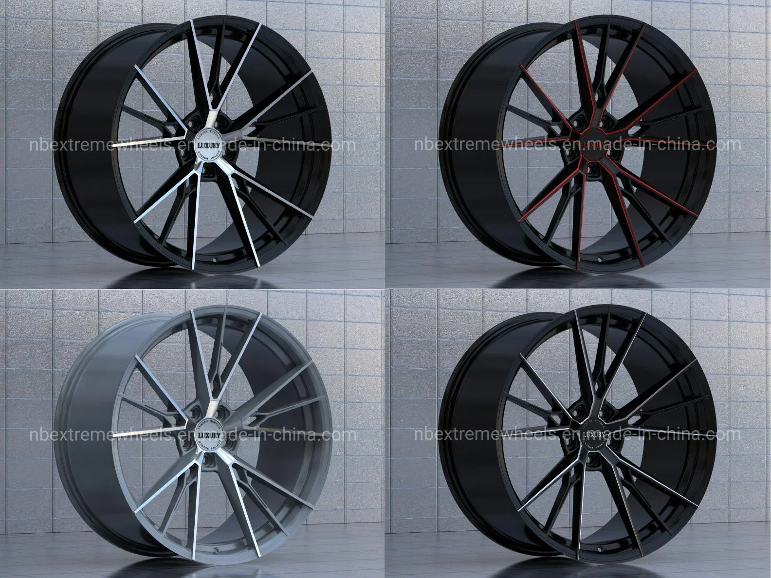 Hot Sale Gloss Black Machined Aluminum Wholesale/Supplier Great Quality Original Factory Rims