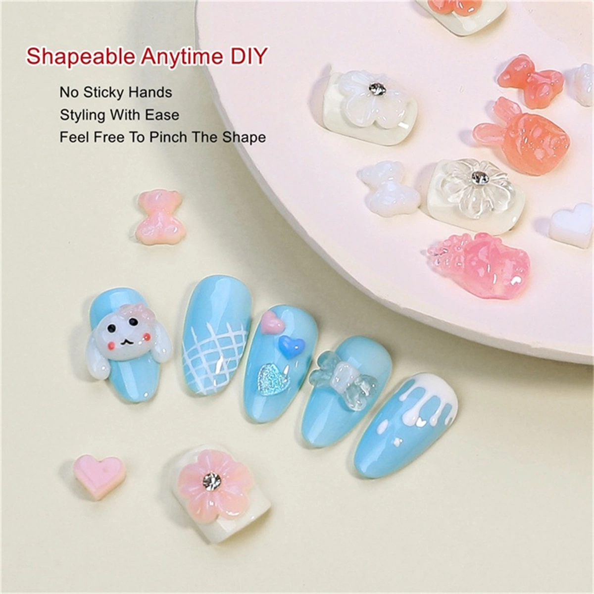 Solid-State Non-Stick Hand Carved Plastic Paper-Free Support Fast Extension Nail Patch Nail Extension Gel