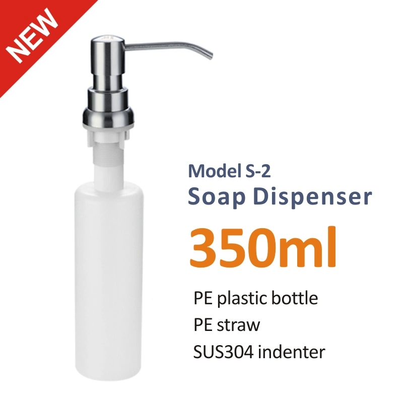 Bathroom Kitchen Soap Dispenser for Sink Detergent Liquid Hand Wash Soap Dispenser Pump for Kitchen Stainless Steel Head