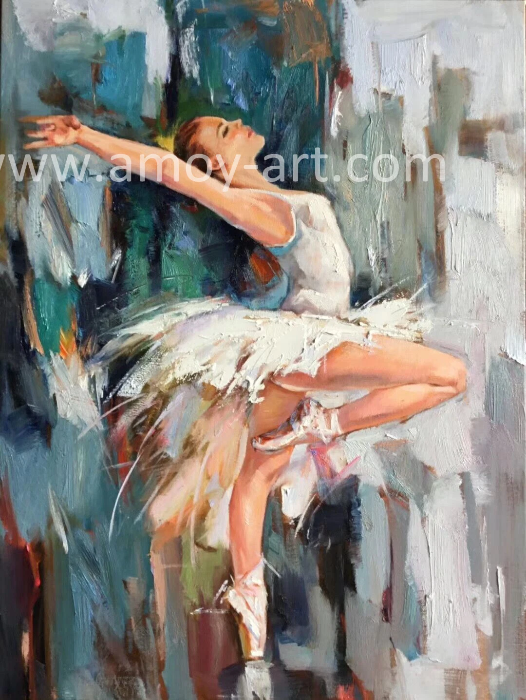 Hand Painted Impressive Ballet Dancer Oil Paintings for Wall Decor