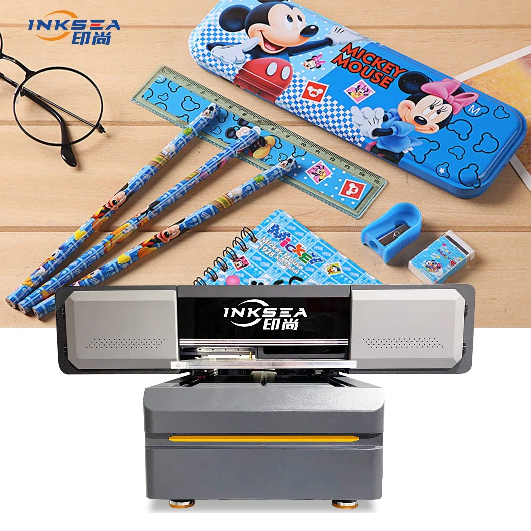 60*90 Size UV Flatbed Printer Sold with Ricoh G5I Head for PVC Acrylic Wood Packaging Box Headphone Case Packaging Bag
