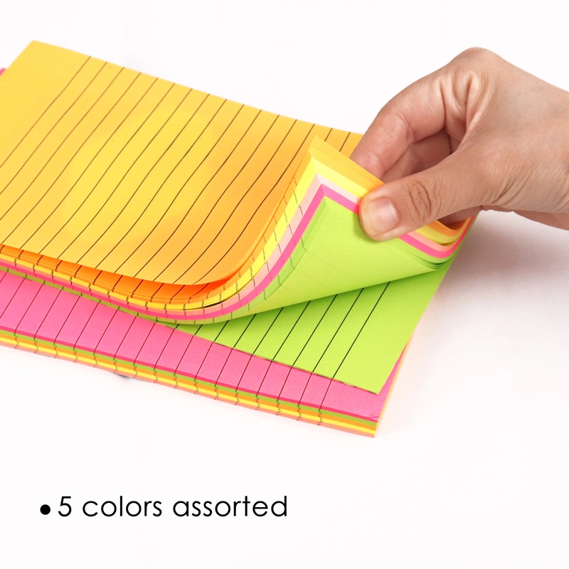 Papeterie Foska Self-Stick papier Notes adhésives avec des lignes