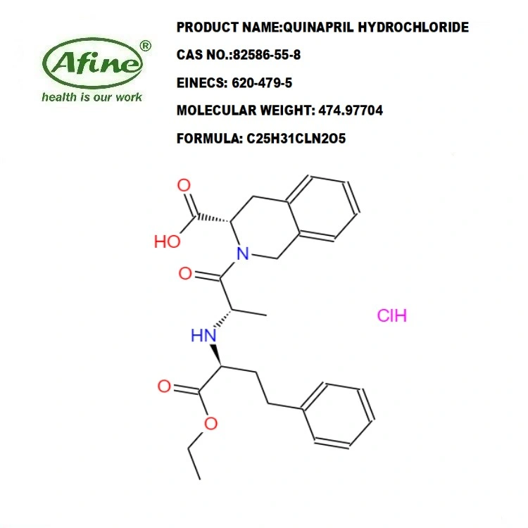 CAS 82586-55-8 Clorhidrato de quinapril / Clorhidrato de tricarboquina / Acupril / Korec / Korectic / Quinazil / Ccupril / Quinapril HCl