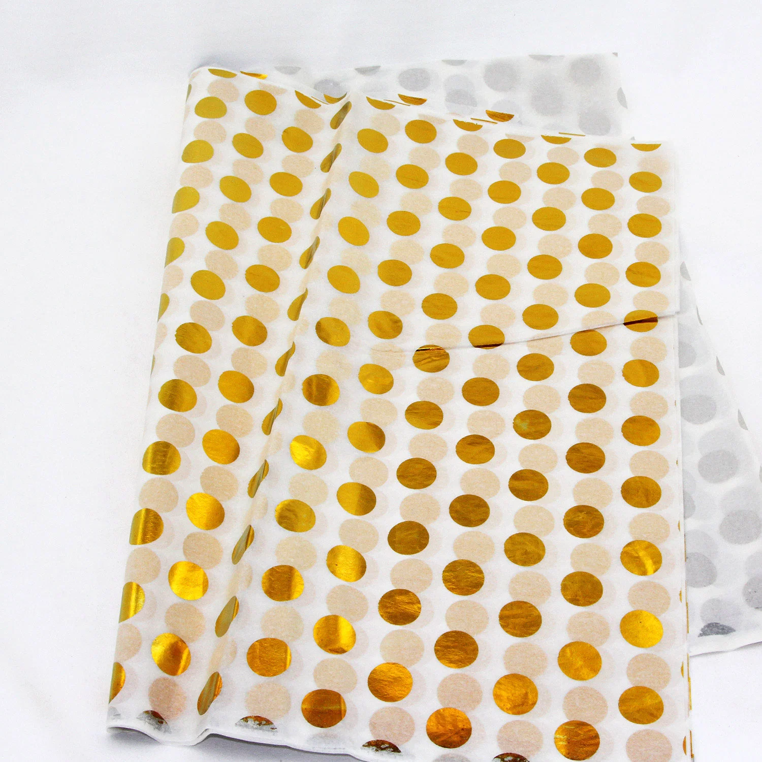 Printed Gold Polk Dots Wrapping Tissue Paper