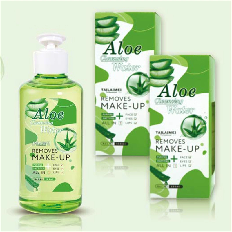 Tailaimei Manufacturer Aloe Cleansing Water Make up Liquid Remover OEM Custom Hydrating Nourish Skin Face Makeup Remover