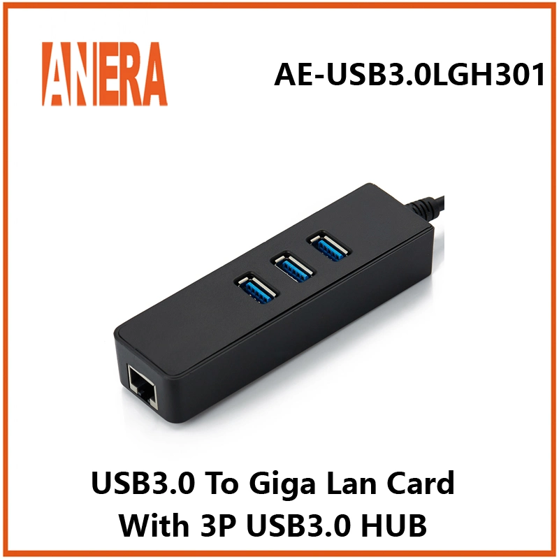 USB3,0 auf Ethernet-Adapter RJ45 Gigabit LAN-Karte Netzwerkkarte Mit 3-Port-USB3,0-Hub