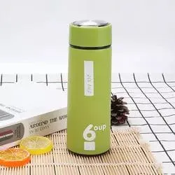 Glass Water Bottle with Silicone Case Nylon String Sealed Thermo Insulated Travel Mug